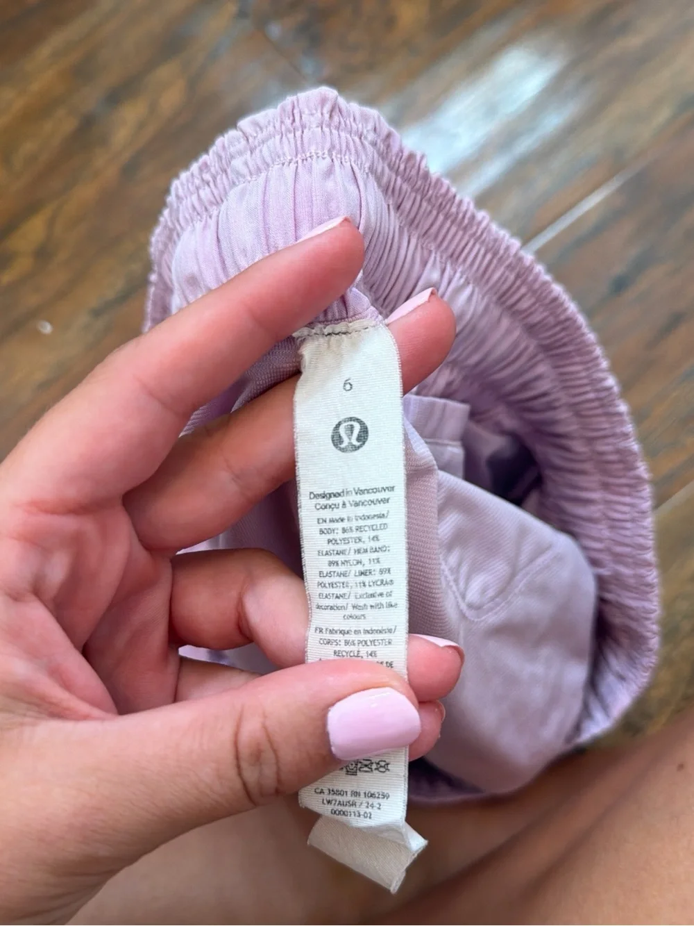 lululemon athletica Pale Lavender Running Shorts